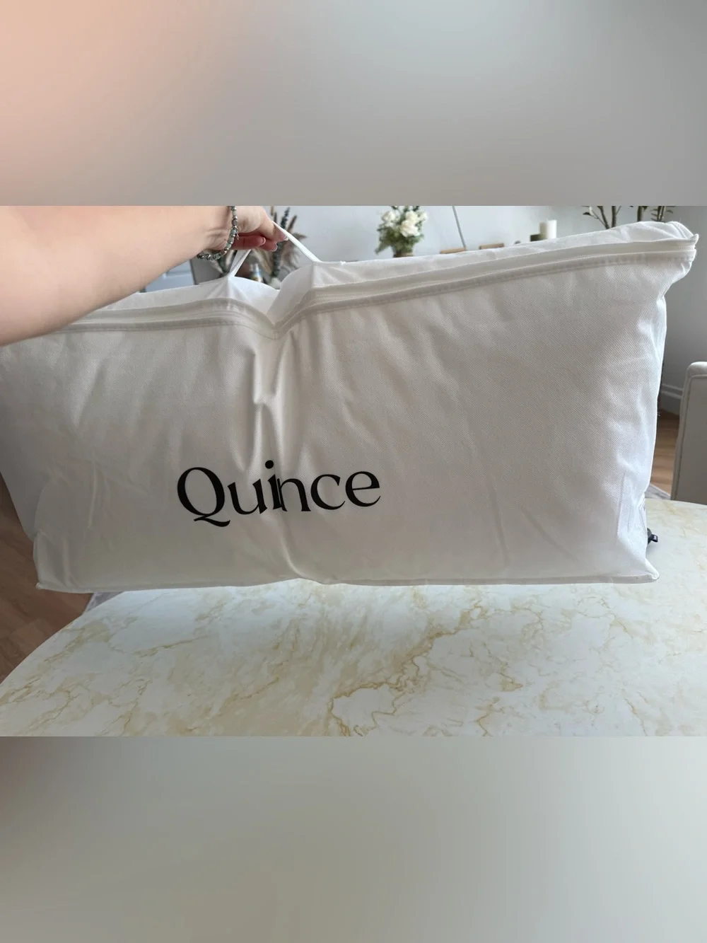 NWT 2 Quince Premium Down Alt Medium King Size Pillows 20”X36” Bundle Set